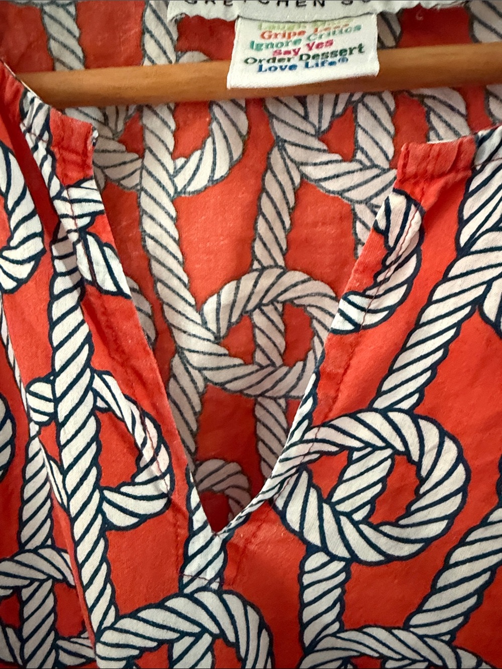 Gretchen Scott Designs Orange Rope-Print Tunic - Picture 5 of 5